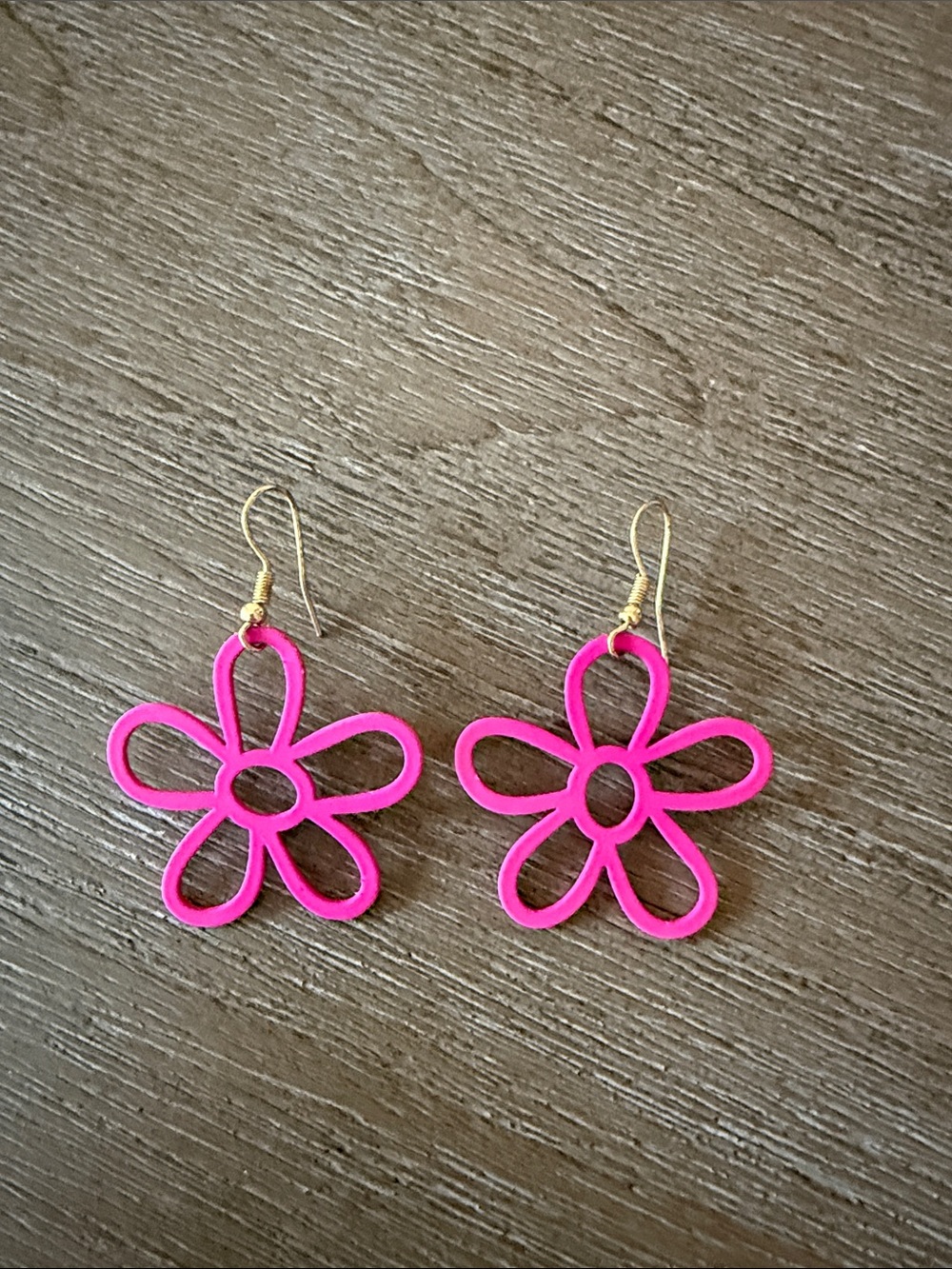 Pink Flower Dangle Earrings - Women Accessories